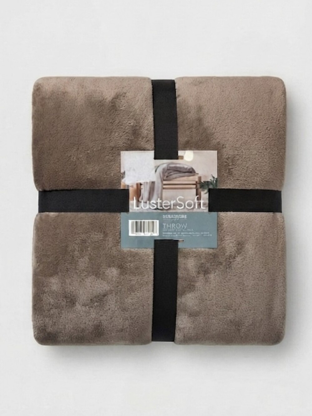 NWT Berkshire Luster Soft Taupe Throw Blanket 50x70